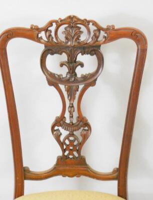 A pair of Victorian mahogany nursing chairs - 2