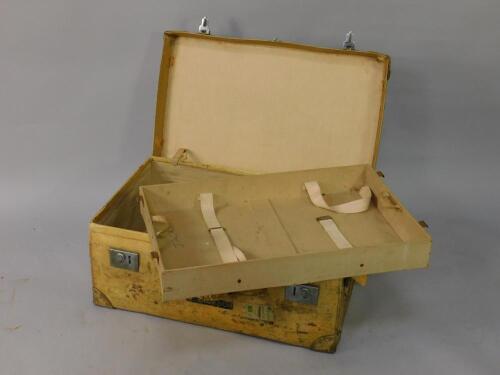 An early 20thC vellum suitcase