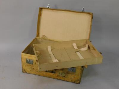 An early 20thC vellum suitcase