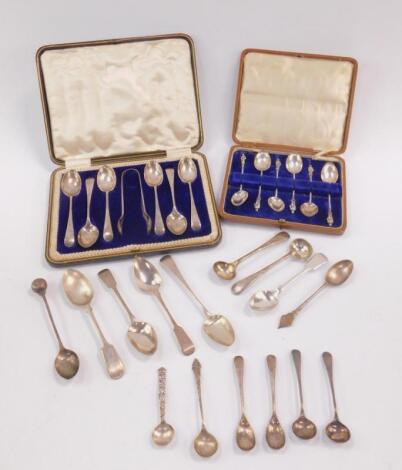 A set of six Edward VII silver apostle coffee spoons