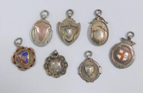 Seven silver medallions