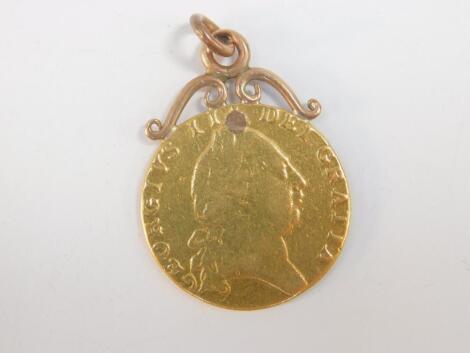 A George III gold spade guinea 1789
