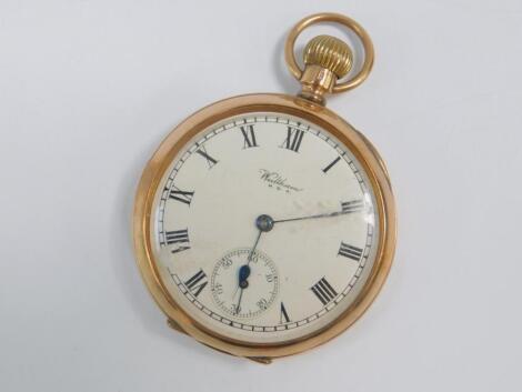 A Waltham gentleman's 9ct gold cased pocket watch