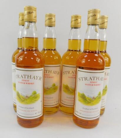 Six bottles of Strathayr Scotch Whisky