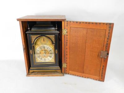 A George III ebonised bracket clock by John Archambo of London - 2