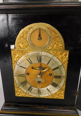 A George III ebonised bracket clock by John Archambo of London - 3