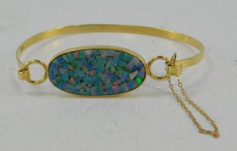 A Roman style opal doublet mosaic bracelet