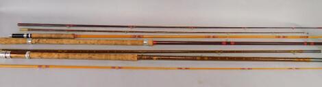 A Sporting Stories three piece fibreglass salmon fly rod by John