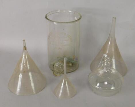 A French late 19thC cut glass spirit or pharmaceutical dispensing jar