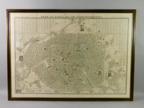 Plan de Paris a et Ses Fortifications