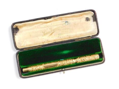 A Mabie Todd & Bard gold plated Swan fountain pen