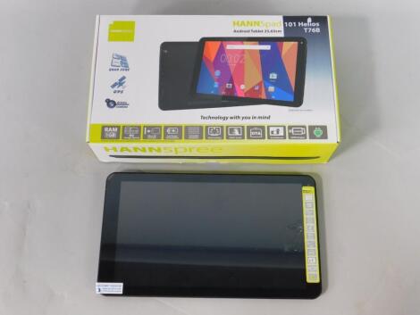 A Hannsperee 101 Helios Android tablet