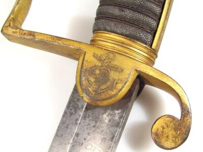 A late 18thC early 19thC Royal Navy Officers Sword by Gibson Thomson & Craigs - 7