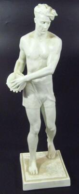 A Weimar Republic Discuswerfer (Porcelain discus thrower)