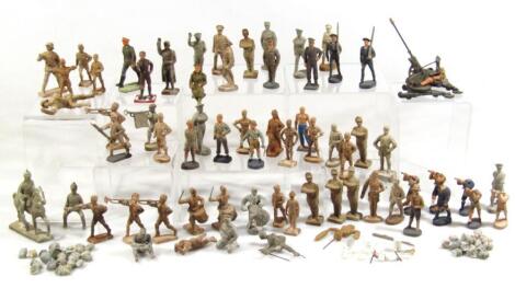 A Third Reich and later collection of Elastolin figures