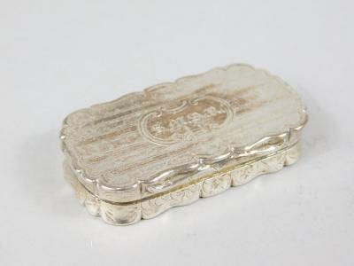 A large mid Victorian silver vinaigrette