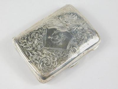 A George V silver cigarette case