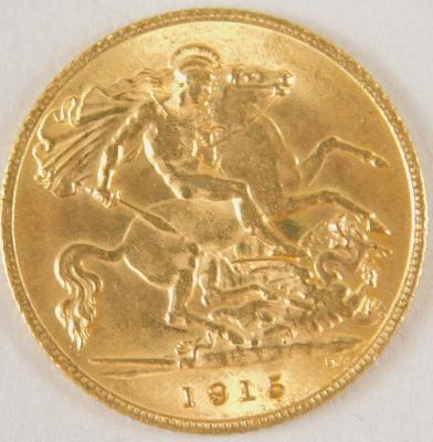 A George V gold half sovereign