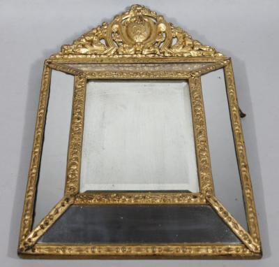 A Continental gilt metal wall mirror