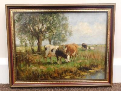 J.V.R. (19th/20thC). Cattle grazing - 2