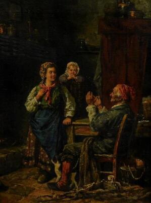 Luigi Zuccoli (1815-1876). Family scene