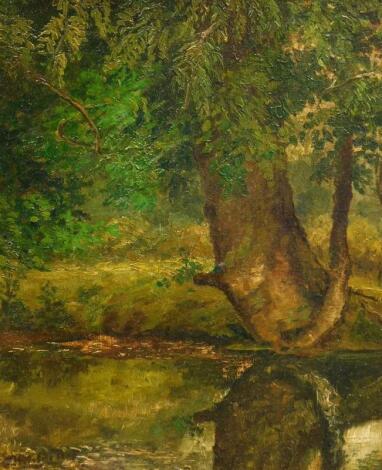 John MacWhirter (1839-1911). Woodland river scene