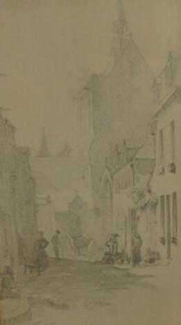 R Mears (?) (19th/20thC). Street scene