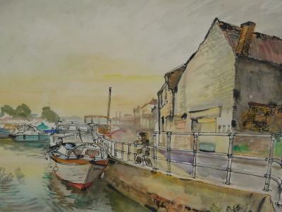 Gordon Cumming (20thC). Brayford Wharf