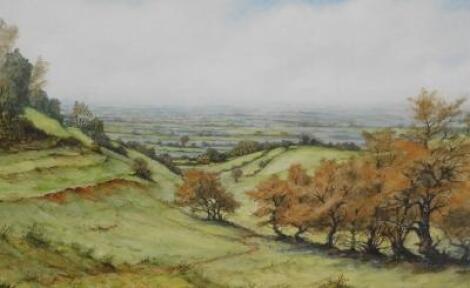 Ron Norris (20thC). View from above Caistor