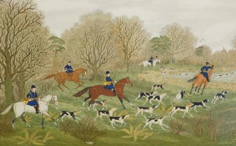 Vincent Haddelsey (1934-2010). French hunting scene