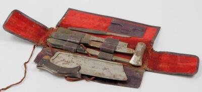 A late 19thC campaign type field surgeon's amputation kit - 4