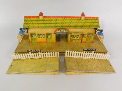 A Hornby tin plate model of Margate Station - 2