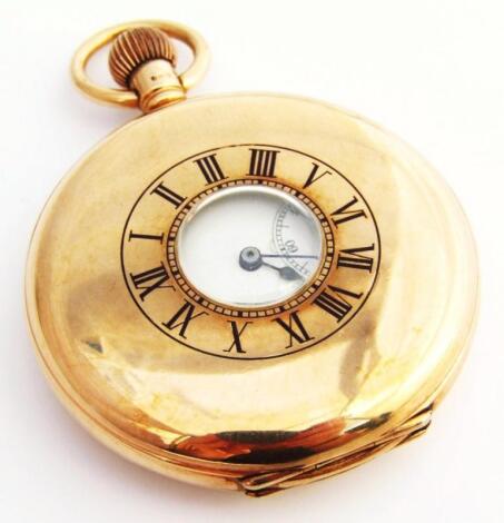 A 9ct gold Waltham Half Hunter pocket watch