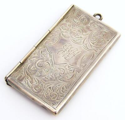 A George V silver envelope shaped case - 2