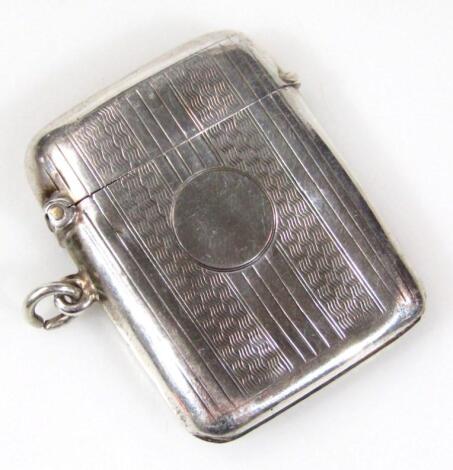 A George V silver vesta case