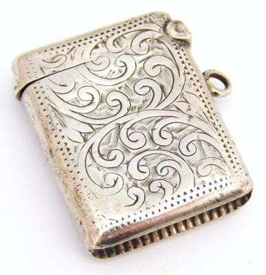 An Edwardian silver vesta case - 2