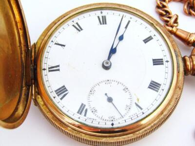 A 9ct gold graduated Albert watch chain - 2