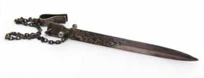 An Edwardian silver miniature paper knife blade - 3