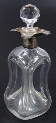 A principally Victorian silver and glass inverted decanter