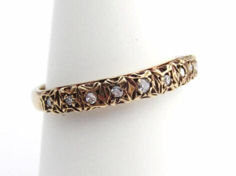 A 9ct gold dress ring