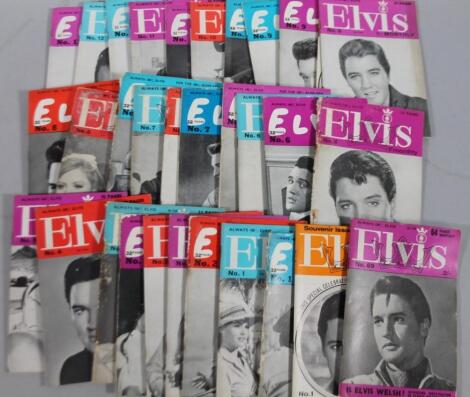 Various early and original Elvis monthly magazines