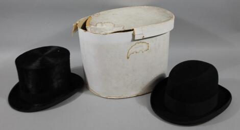 A mid 20thC Tress & Co beaver skin top hat