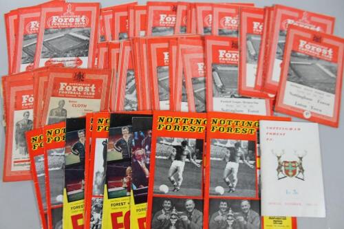 Various Nottingham Forest football programmes