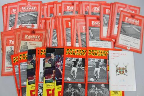 Various Nottingham Forest football programmes