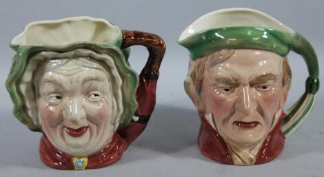 Two Beswick large character jugs