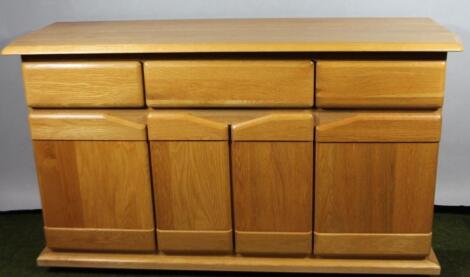 A modern light oak Eiken style sideboard