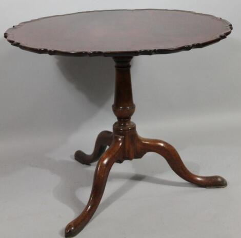 A late 18thC Chippendale design mahogany supper table