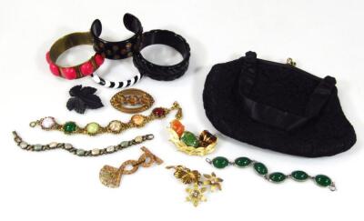 An assortment of various costume jewellery