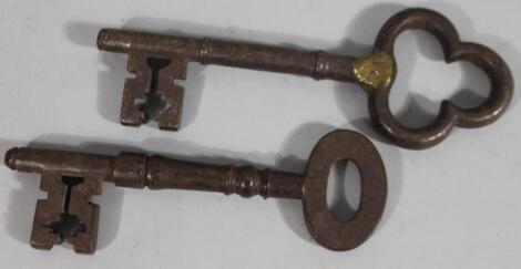 A heavy iron key