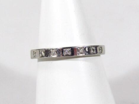 A 9ct white gold dress ring